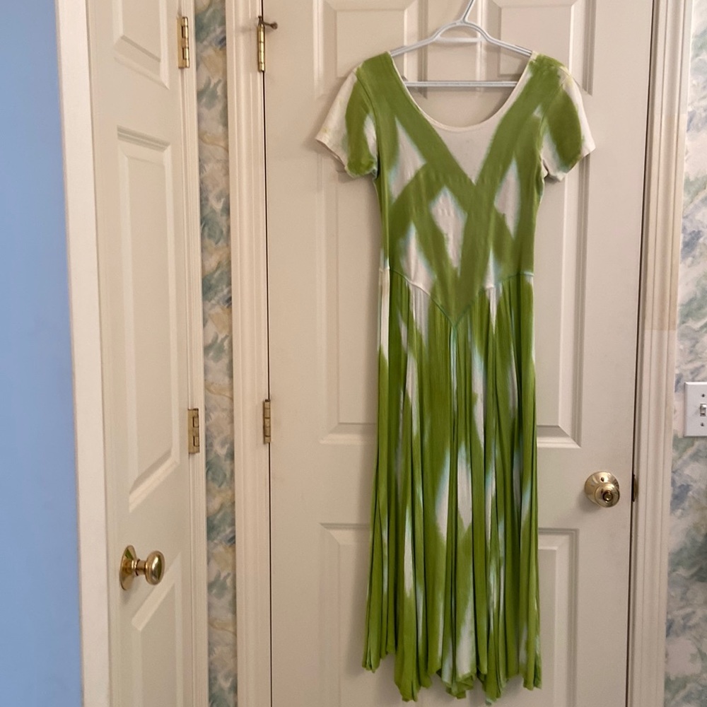 Summer dress in tie-die style.